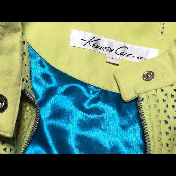 Kenneth Cole Perforated Suede Jacket - Picture 5 of 8